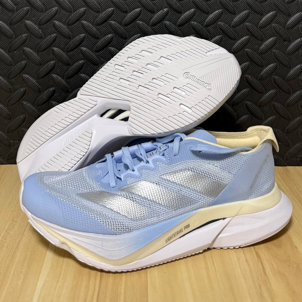 Adidas Adizero Boston 12 W JP7914 Running Shoes Dash Grey Silver Womens Size 6